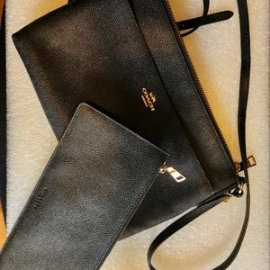 Small Coach purse and wallet. Like new! Black.